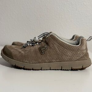 Tan Perforated Sneakers